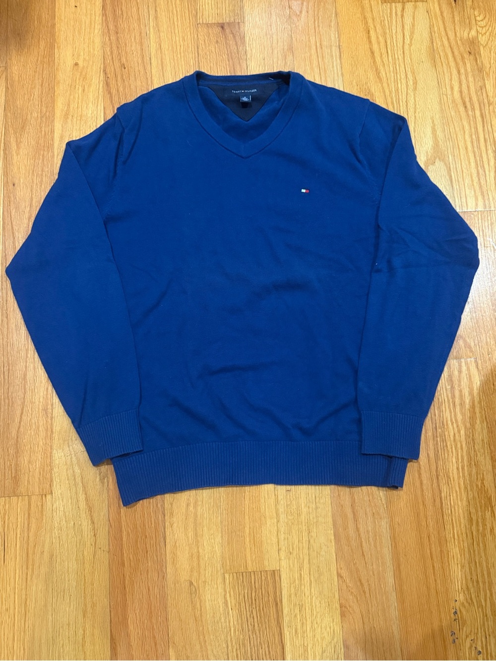 Tommy Hilfiger Blue V-Neck Sweater Men's M